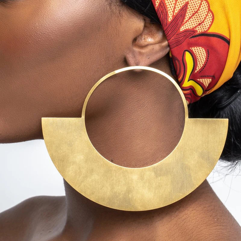Big Drop Earrings Chunky Sequin Dangle Ear Stud Hoop Earings