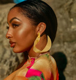 Big Drop Earrings Chunky Sequin Dangle Ear Stud Hoop Earings