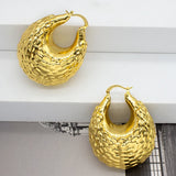 Copper Big Hoop Earrings High Bag Pattern Jewelry for Wedding Party