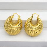 Copper Big Hoop Earrings High Bag Pattern Jewelry for Wedding Party