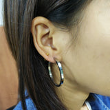 Titanium Big Hoop Earrings Hypoallergenic Huggie 38mm 30mm