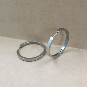 Titanium Big Hoop Earrings Hypoallergenic Huggie 38mm 30mm