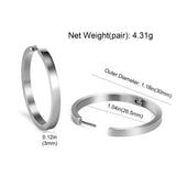 Titanium Big Hoop Earrings Hypoallergenic Huggie 38mm 30mm