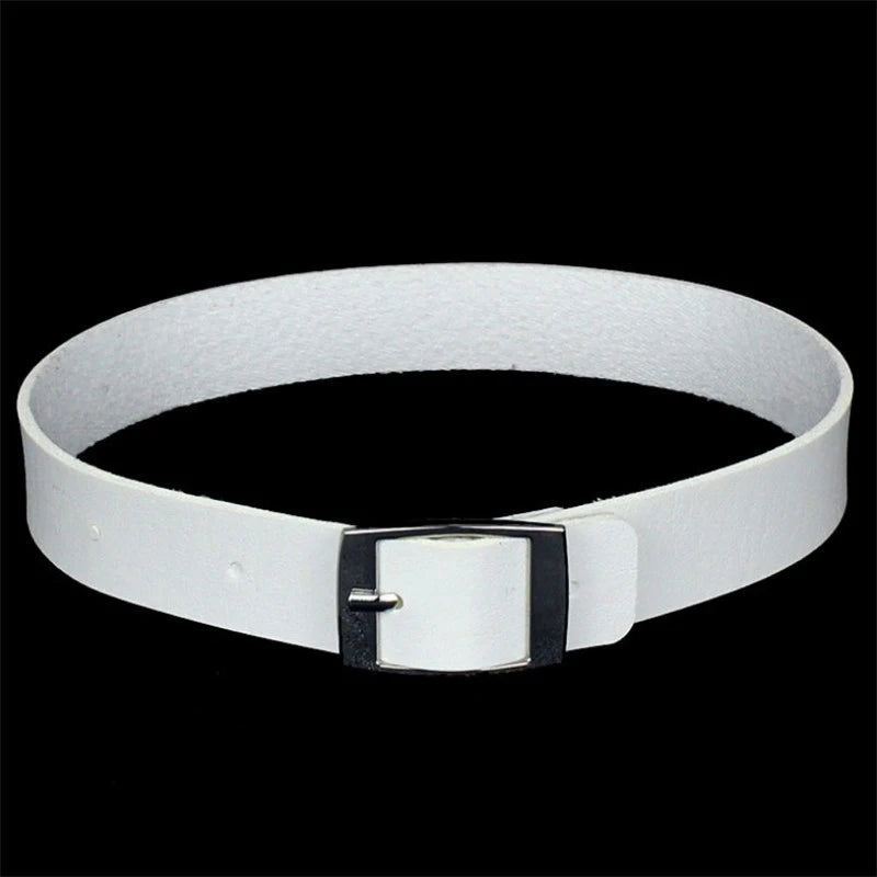 Women Punk Choker Collar Necklace Gothic Belt Choker Necklace