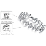 Bling Heart Full Chain Link Micro CZ Zircon Stone Bracelet Wedding Jewelry