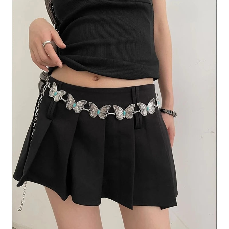 Vintage Butterfly Turquoise Waist Chain Belly Chain Body Jewelry