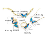 Pink Zircon Butterfly Pendant Necklace