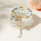 Bohemia Stone Bracelets with Tassel Charm Wrap Beads