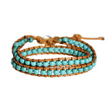 Bohemian Turquoise Cuff Bracelet for Girls - Summer Style