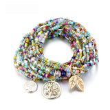 Bohemian Charm Beads Bracelet & Bangle Life Tree Wrap Bracelets