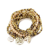 Bohemian Charm Beads Bracelet & Bangle Life Tree Wrap Bracelets