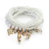 Bohemian Multilayer Bead Bracelets Bangles Tassel Starfish Charm Set