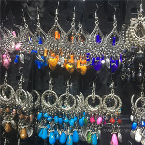 Boho Beads Earrings Lot - Fringing Tassel Jewelry