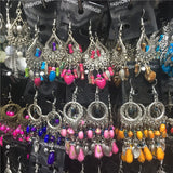 Boho Beads Earrings Lot - Fringing Tassel Jewelry