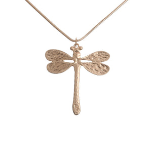 Boho Dragonfly Pendant Long Necklace for Women