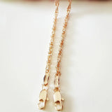 585 Rose Gold Rope Bracelet 170MM Slim Girl Bracelet