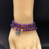 6mm Purple Amethysts Crystal Bracelet for Women