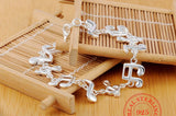 925 Silver Music Symbol Bracelet Wedding Party Jewelry