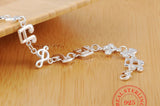 925 Silver Music Symbol Bracelet Wedding Party Jewelry