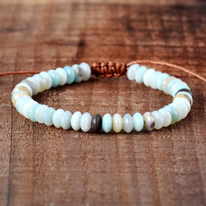 Amazonite Friendship Bracelet Natural Healing Crystal Stones Wristband