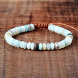 Amazonite Friendship Bracelet Natural Healing Crystal Stones Wristband
