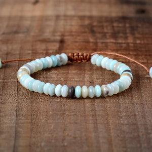 Amazonite Friendship Bracelet Natural Healing Crystal Stones Wristband