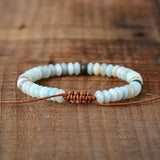 Amazonite Friendship Bracelet Natural Healing Crystal Stones Wristband