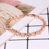 Silver Geometric Shape CZ Bracelet for Couple - Stylish Gift