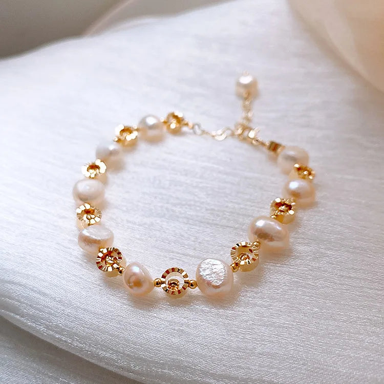 Fresh Water Pearl Charm Bracelet Women Jewelry Wedding