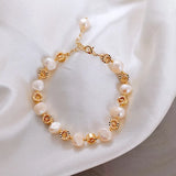 Fresh Water Pearl Charm Bracelet Women Jewelry Wedding