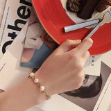 Fresh Water Pearl Charm Bracelet Women Jewelry Wedding
