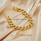 Women Bracelet Linked Bangle Hand Wrist Jewelry Stainless Steel