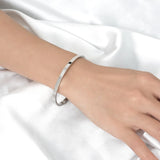 Women Stainless Steel Carter Charm Silver Bracelets Punk Jewelry
