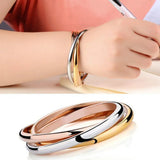 Women Stainless Steel Carter Charm Silver Bracelets Punk Jewelry