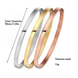 Women Stainless Steel Carter Charm Silver Bracelets Punk Jewelry