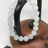 Aquamarine Round Bead Bracelet Nature Stone Bangle for Women Men