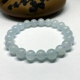 Aquamarine Round Bead Bracelet Nature Stone Bangle for Women Men
