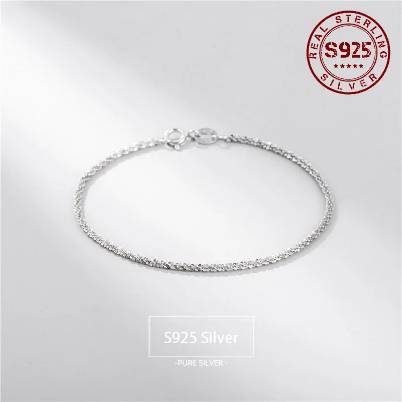 925 Sterling Silver Bracelet for Women Wedding Accessories