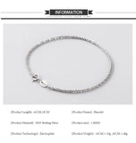 925 Sterling Silver Bracelet for Women Wedding Accessories