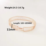 585 Rose Women Bracelet Long Hand Catenary Link Lady Jewelry
