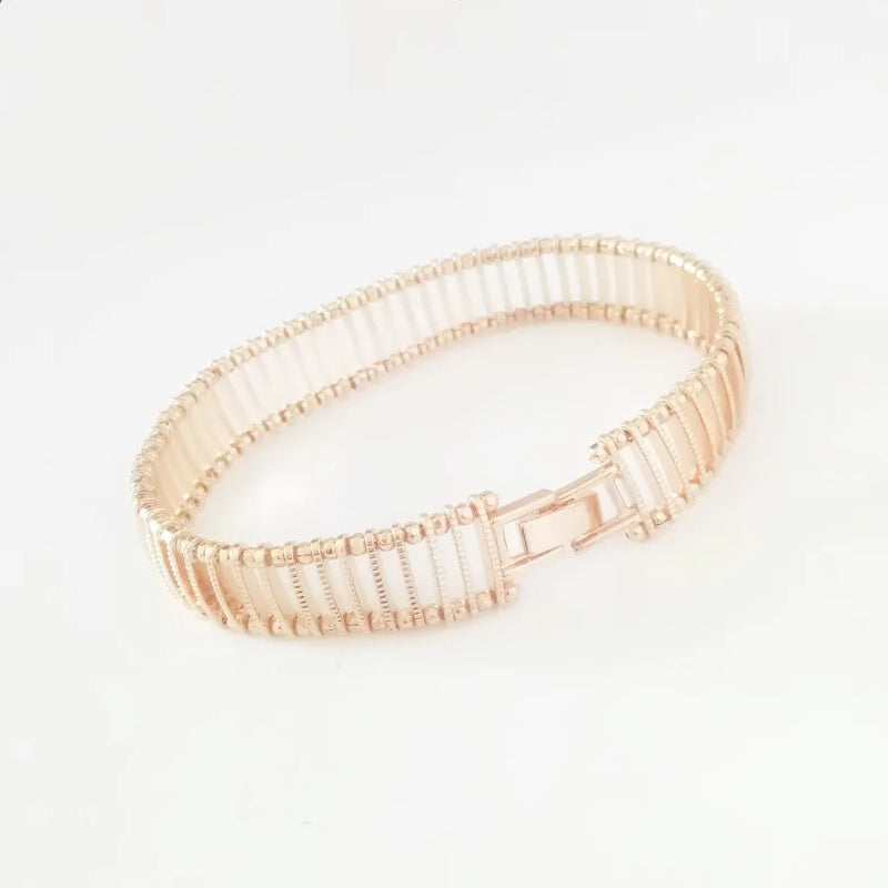 585 Rose Women Bracelet Long Hand Catenary Link Lady Jewelry