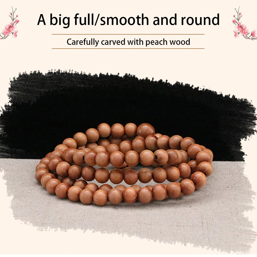 Women Wood Beaded Bracelet Necklace