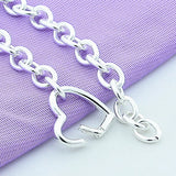 925 Silver Heart Buckle Bracelet Romantic Women's Jewelry