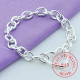 925 Silver Heart Buckle Bracelet Romantic Women's Jewelry