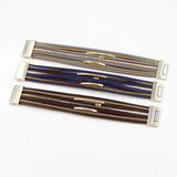 Women Bracelets Multi-layer Leather Rope Rhinestone Combination Metal Pipe Chain