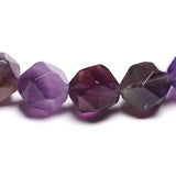 Natural Amethyst Bracelet Cut Surface Couple Stone Bracelet