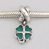Green Clover Charm Bead for Women's Bracelet Bangle