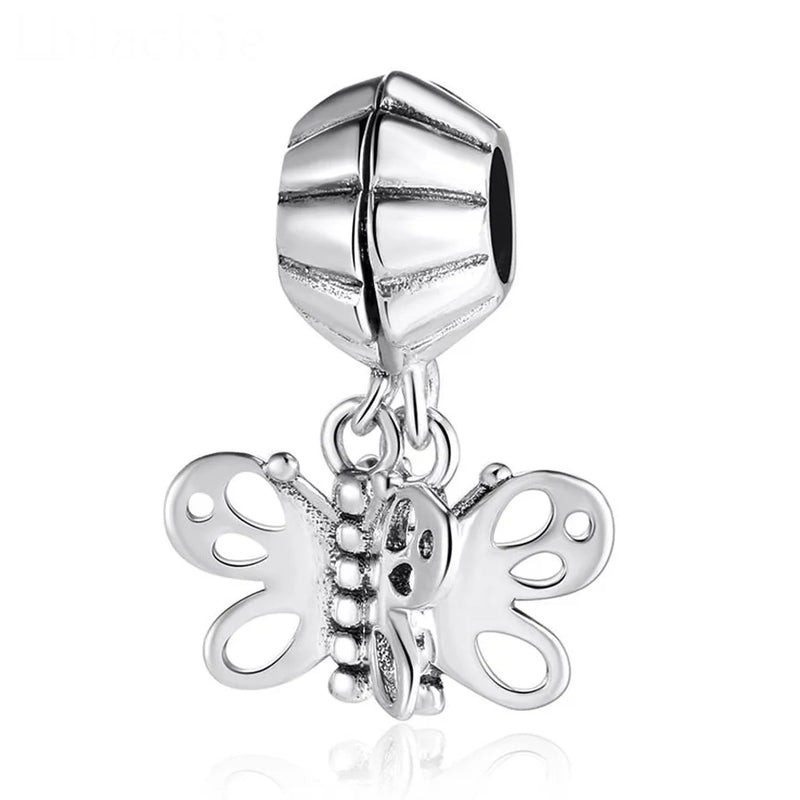 Butterfly Friendship Silver Bracelet Pendant DIY Jewelry