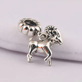 Women Bracelets Pendant Silver DIY Jewelry Goat Animal Dangle Charm