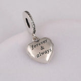 Silver Women's Bracelet Pendant, DIY Jewelry Forever Charm for Lady Bangle